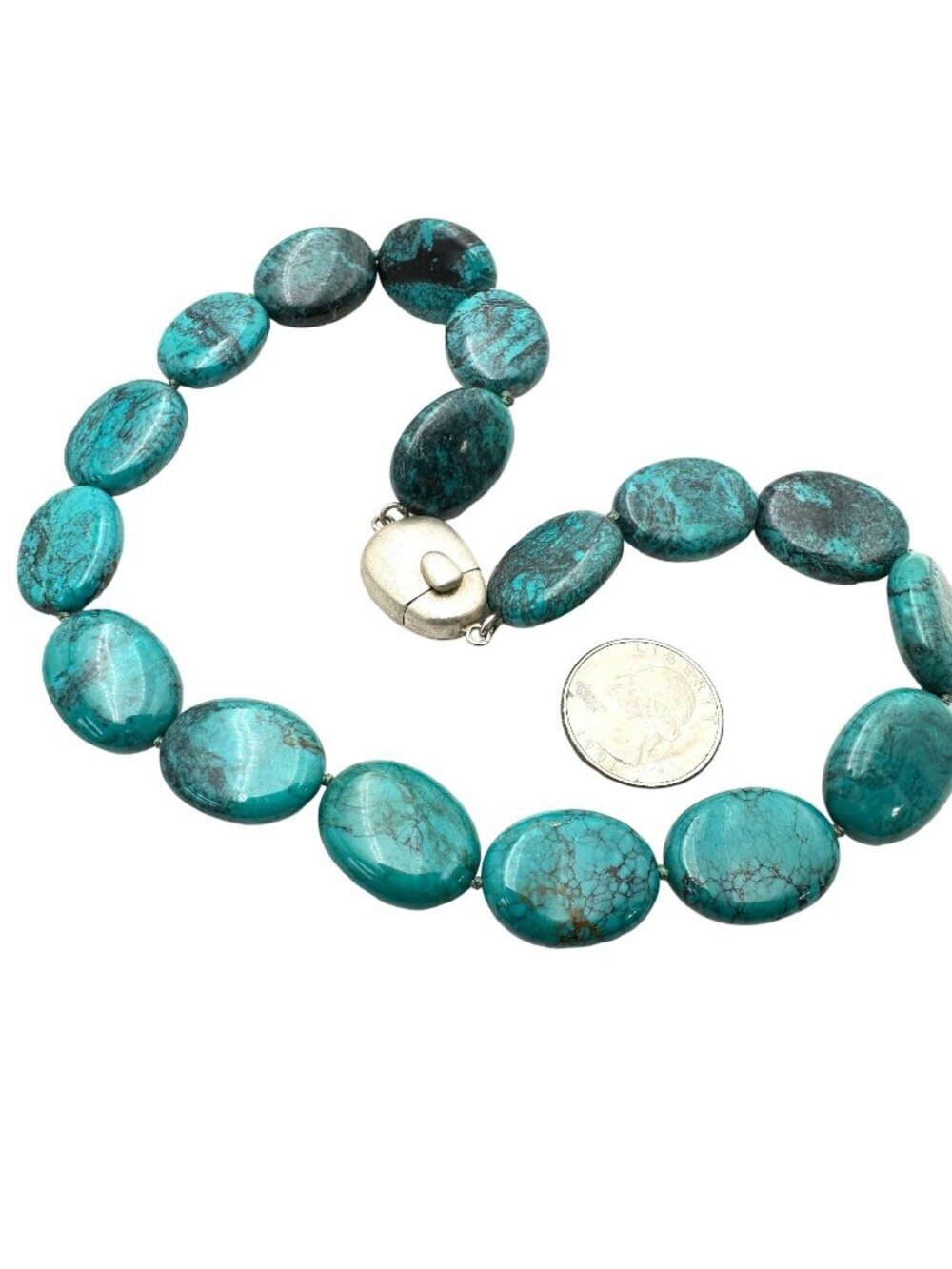 Designer Whitney Kelly Womens Necklace Sterling Silver Turquoise 92 Grams